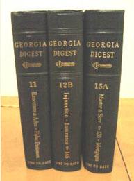 Georgia Digest, 3-volume leather bound set, 1973 Georgia Digest, 3-volume leather bound set, 1973
